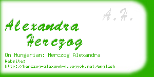 alexandra herczog business card